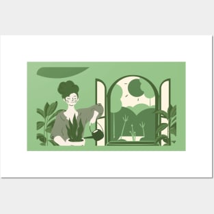 Greeny Green Garden Posters and Art